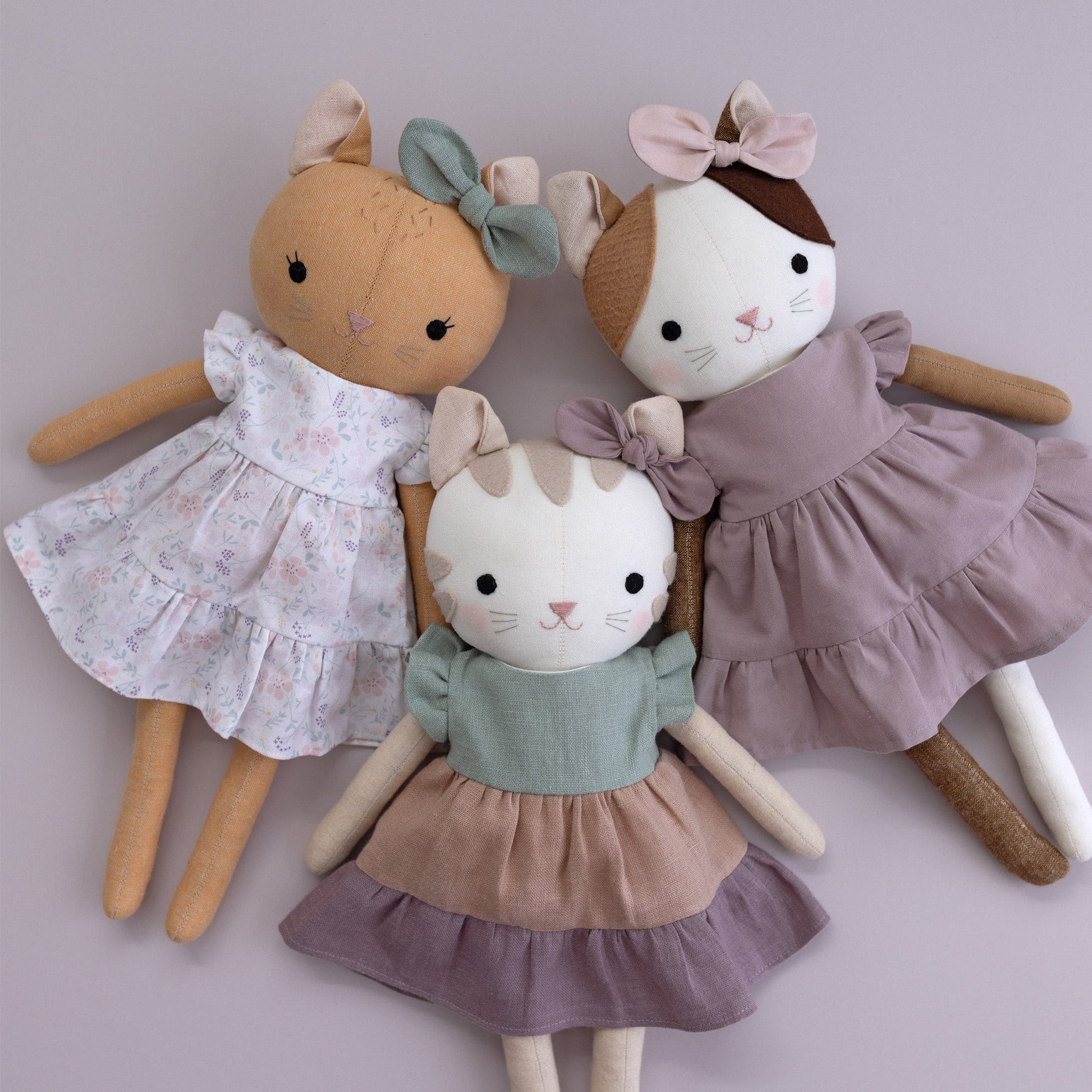 DIY Doll Kit Make Your Own Interior Doll Sewing Kit Pattern kitty 