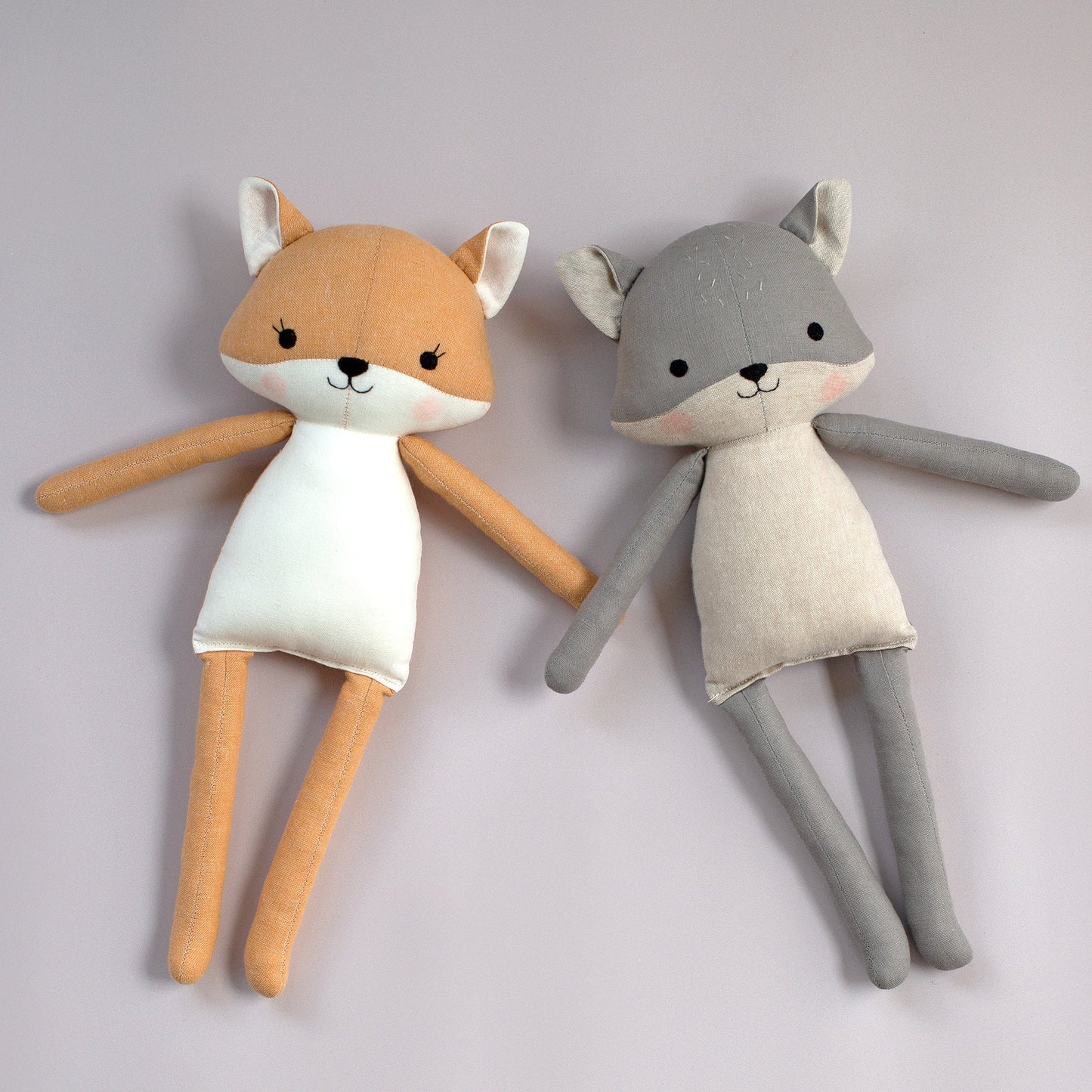 Fox and wolf sewing pattern and tutorial - Studio Seren