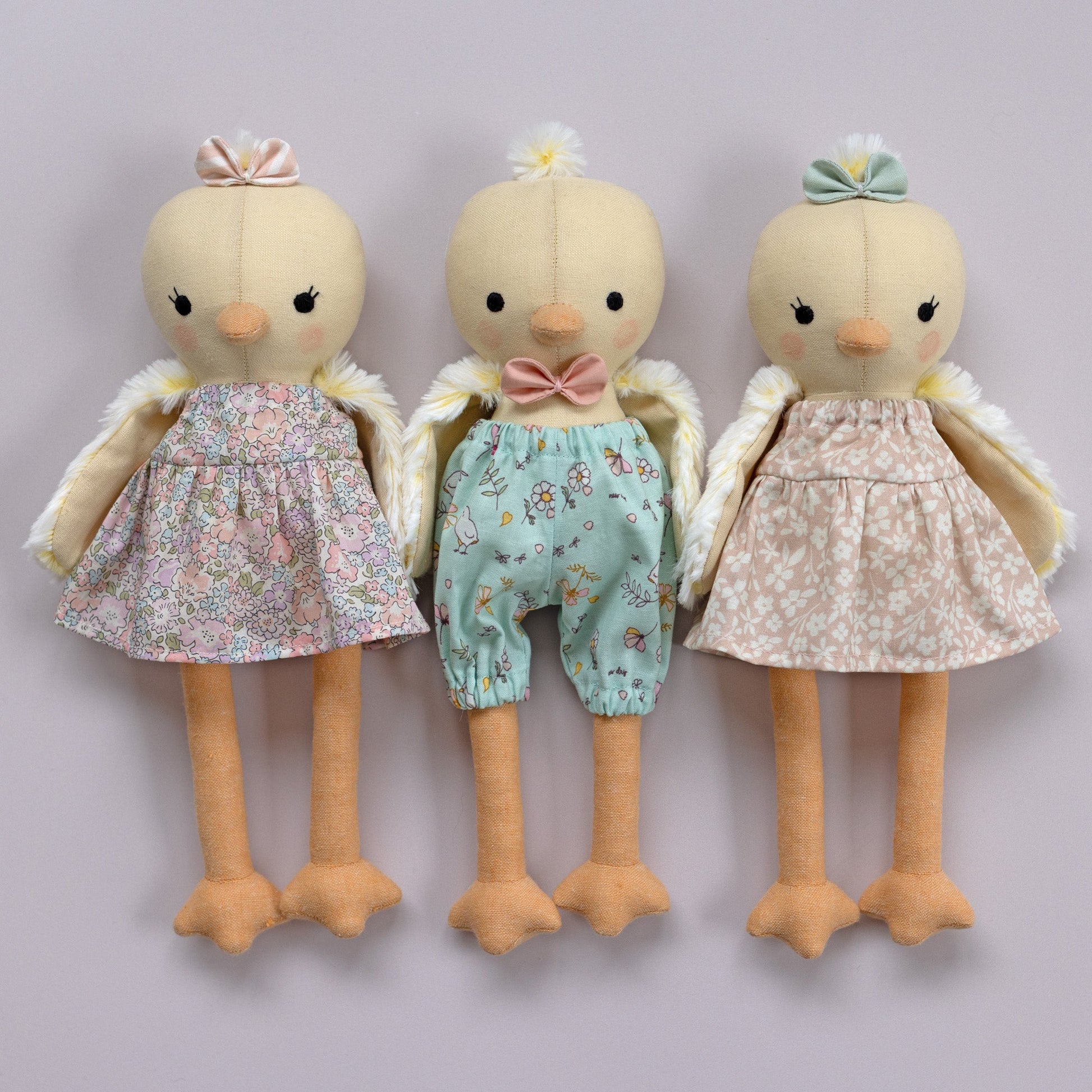 Mini chick, duck and chicken sewing pattern - Studio Seren